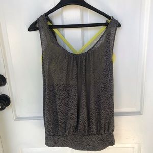 Layered Bra & Tank Fitness Top